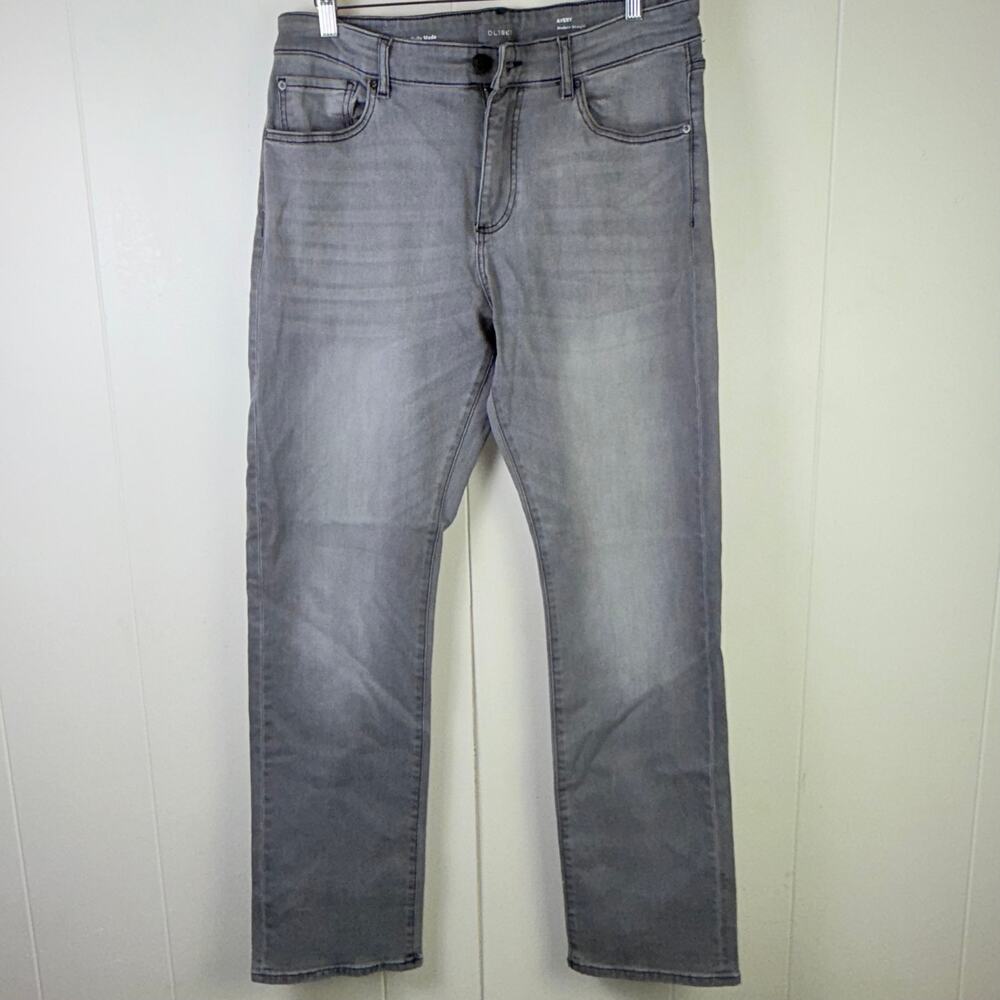 DL1961 Avery mens Modern Straight Jeans gray jeans size 36 Fading whiskering. - Picture 3 of 9